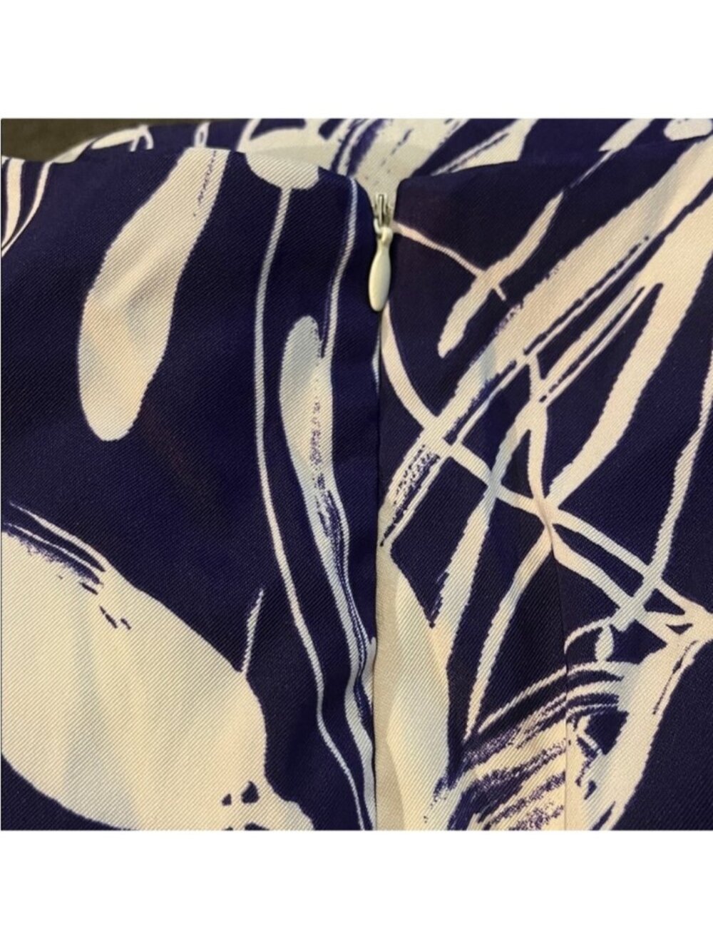 Roulette Navy and White Floral Midi Dress Size 8